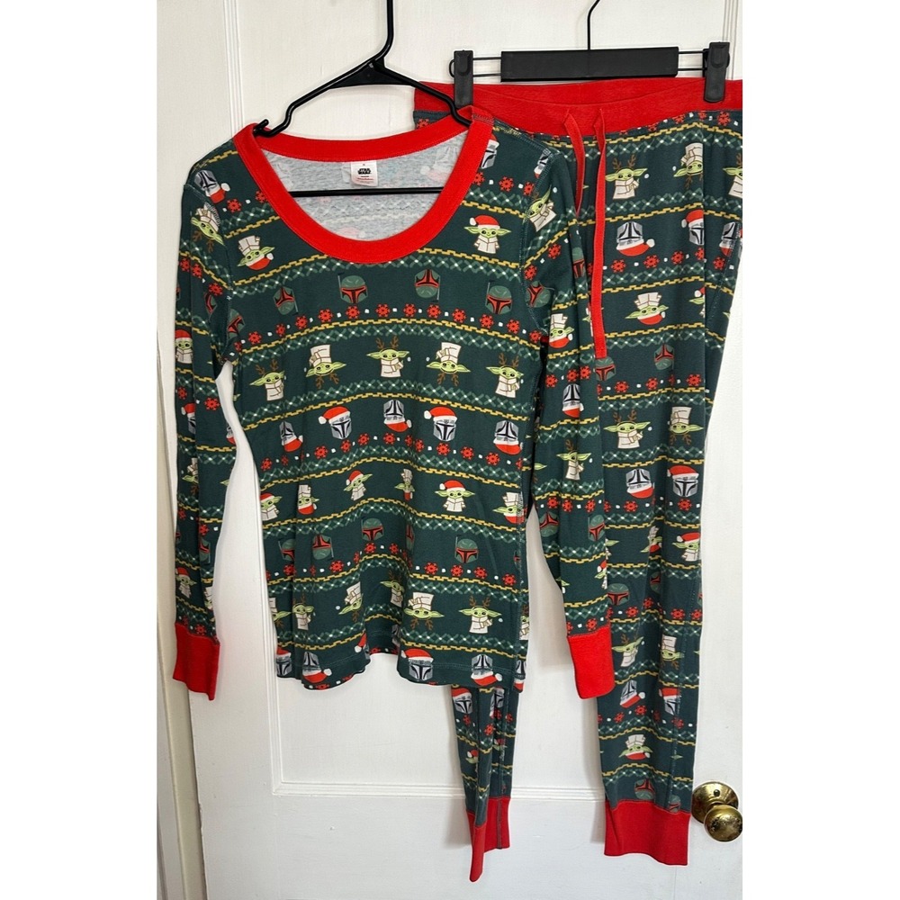 Hanna Andersson Women's Size M Mandalorian Baby Yoda Grogu Christmas Pajama Set